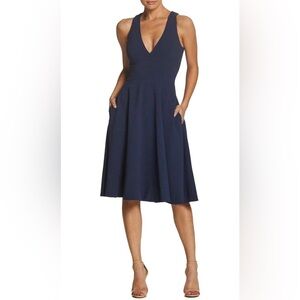 Dress the Population Navy Blue Catalina Midi Dress